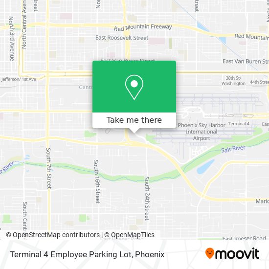 Terminal 4 Employee Parking Lot map