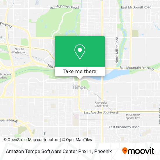 Amazon Tempe Software Center Phx11 map