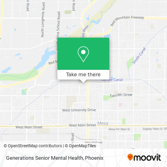 Generations Senior Mental Health map