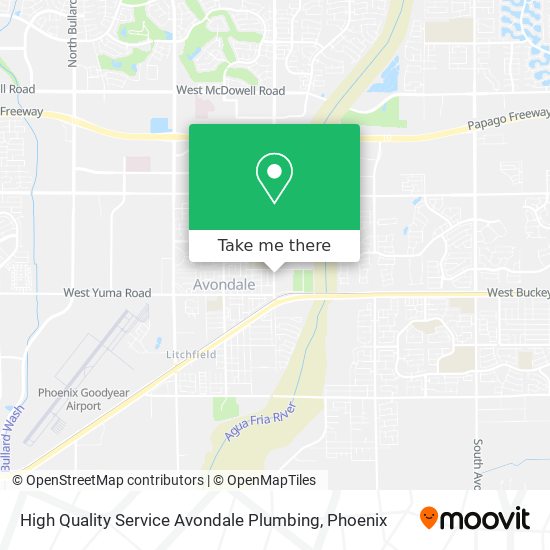 High Quality Service Avondale Plumbing map