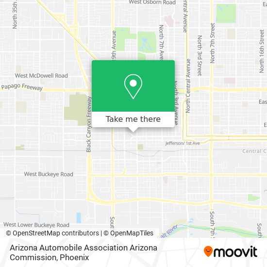 Arizona Automobile Association Arizona Commission map