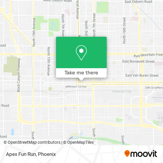 Apex Fun Run map