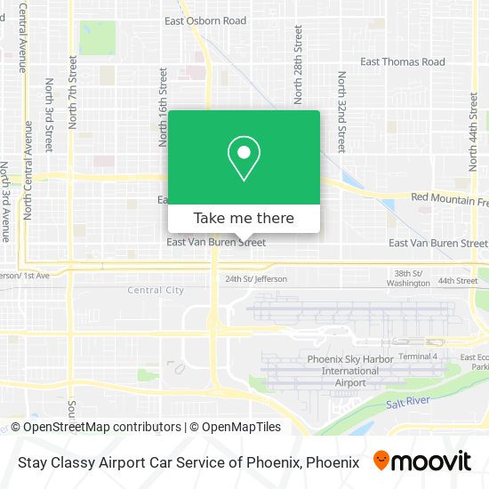 Mapa de Stay Classy Airport Car Service of Phoenix