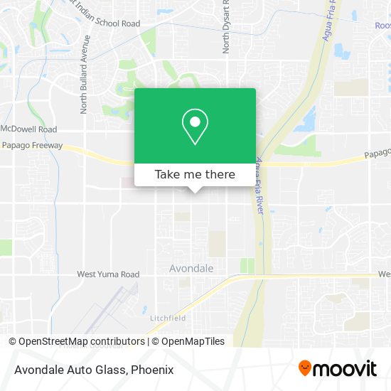 Avondale Auto Glass map
