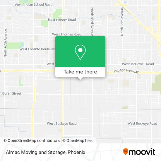 Mapa de Almac Moving and Storage