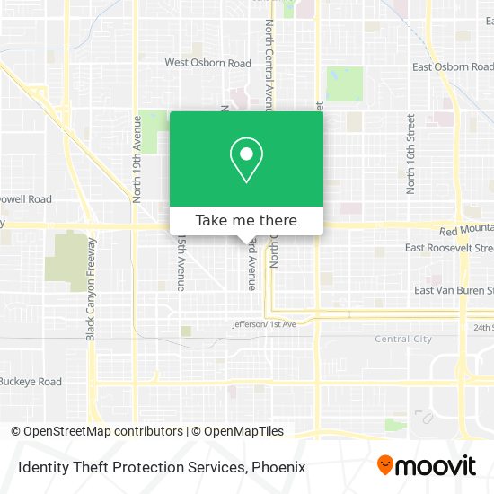 Identity Theft Protection Services map