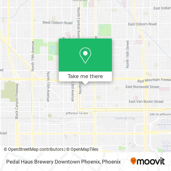 Mapa de Pedal Haus Brewery Downtown Phoenix