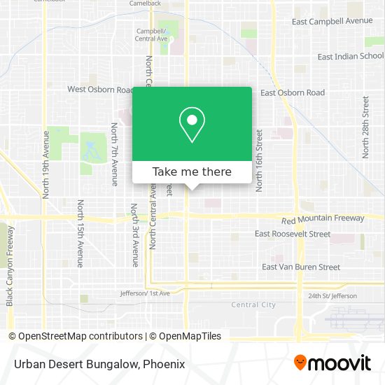 Urban Desert Bungalow map
