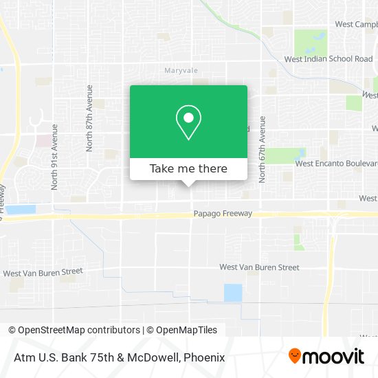 Atm U.S. Bank 75th & McDowell map