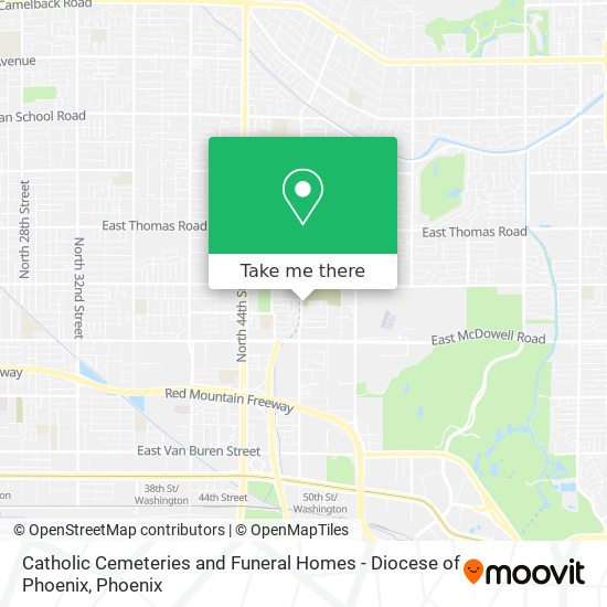 Catholic Cemeteries and Funeral Homes - Diocese of Phoenix map