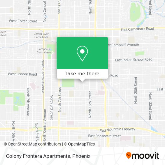 Colony Frontera Apartments map