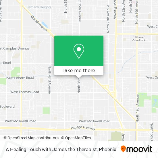 A Healing Touch with James the Therapist map