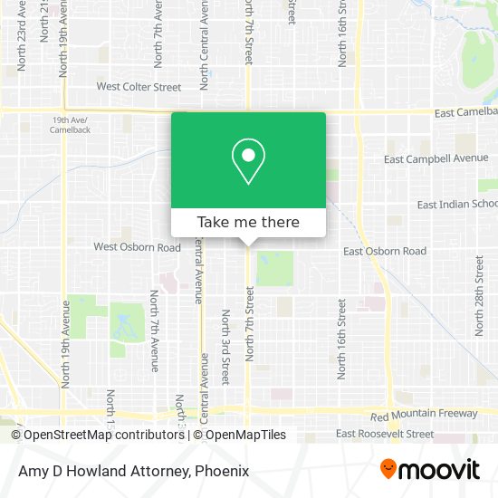 Amy D Howland Attorney map