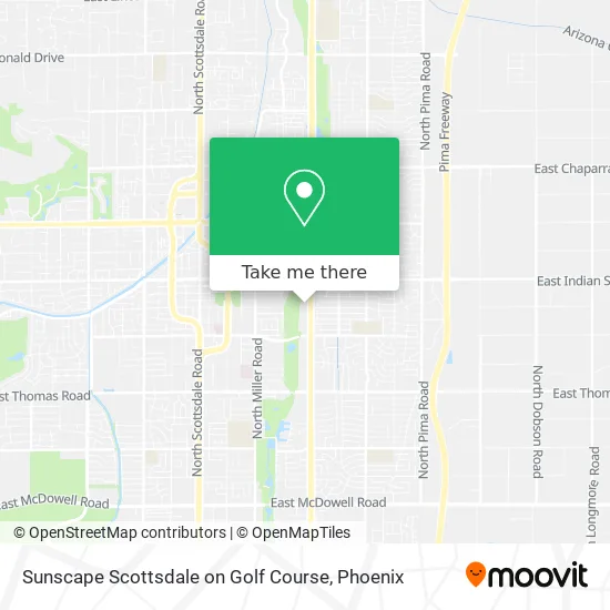 Sunscape Scottsdale on Golf Course map