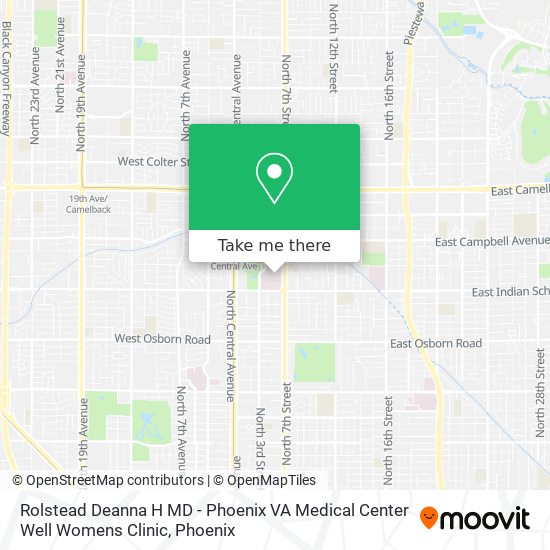 Mapa de Rolstead Deanna H MD - Phoenix VA Medical Center Well Womens Clinic