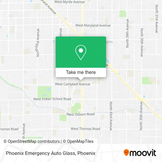 Phoenix Emergency Auto Glass map