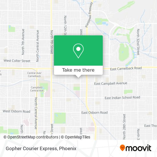 Gopher Courier Express map