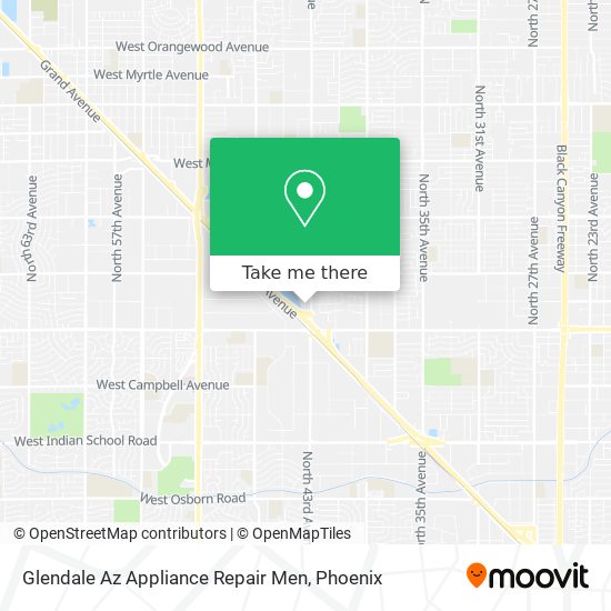 Glendale Az Appliance Repair Men map
