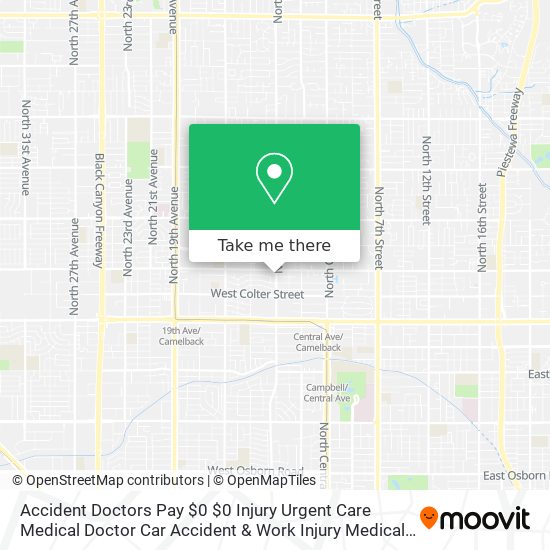 Accident Doctors Pay $0 $0 Injury Urgent Care Medical Doctor Car Accident & Work Injury Medical Lie map