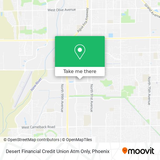 Desert Financial Credit Union Atm Only map
