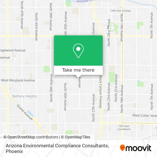 Arizona Environmental Compliance Consultants map