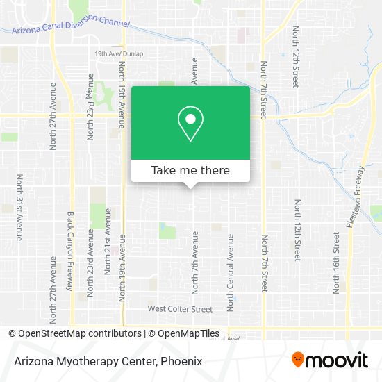 Mapa de Arizona Myotherapy Center