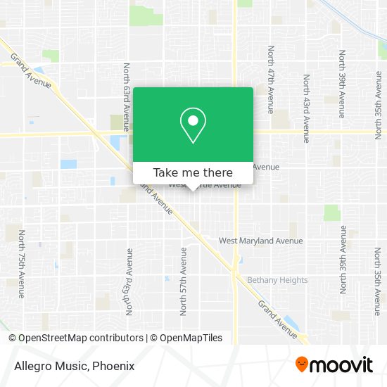 Mapa de Allegro Music