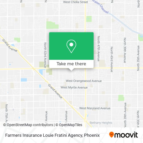 Farmers Insurance Louie Fratini Agency map