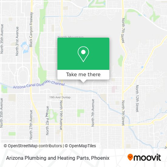 Mapa de Arizona Plumbing and Heating Parts