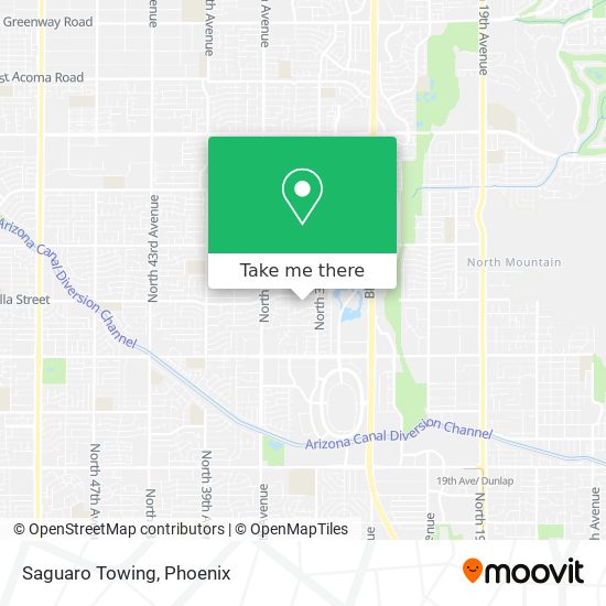 Saguaro Towing map