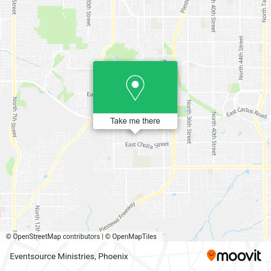 Mapa de Eventsource Ministries