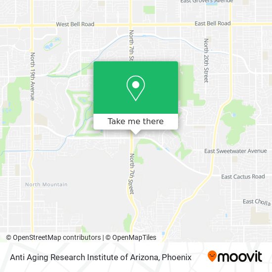 Mapa de Anti Aging Research Institute of Arizona