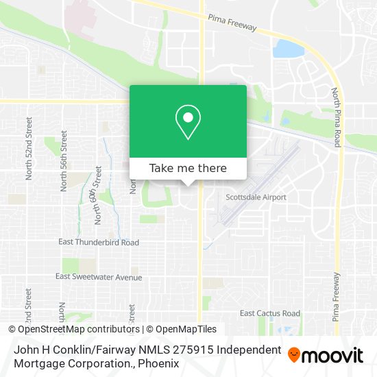 Mapa de John H Conklin / Fairway NMLS 275915 Independent Mortgage Corporation.