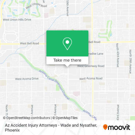 Az Accident Injury Attorneys - Wade and Nysather map