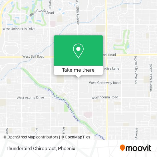 Thunderbird Chiropract map