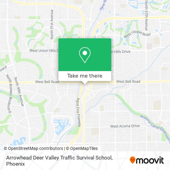 Mapa de Arrowhead Deer Valley Traffic Survival School