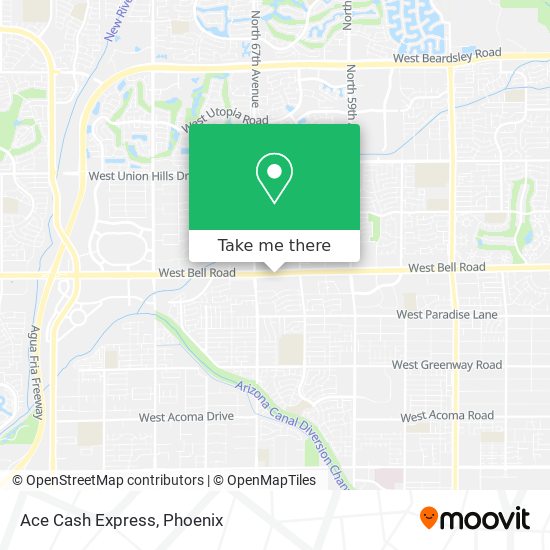 Mapa de Ace Cash Express