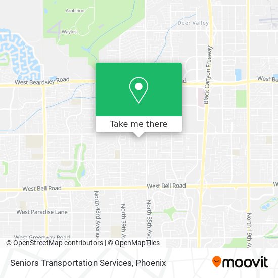 Seniors Transportation Services map