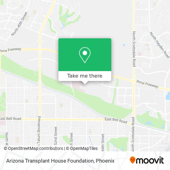 Arizona Transplant House Foundation map