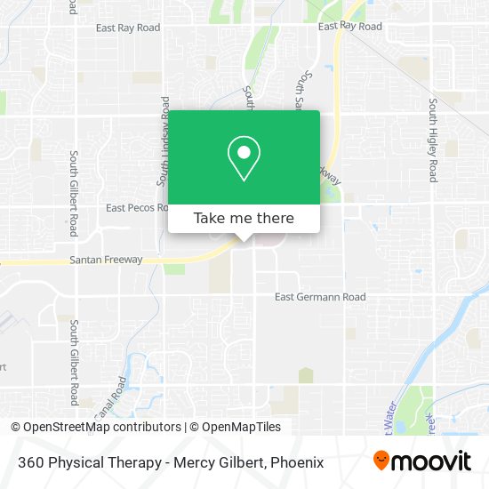 360 Physical Therapy - Mercy Gilbert map