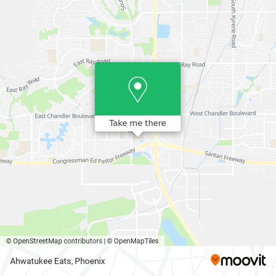 Ahwatukee Eats map