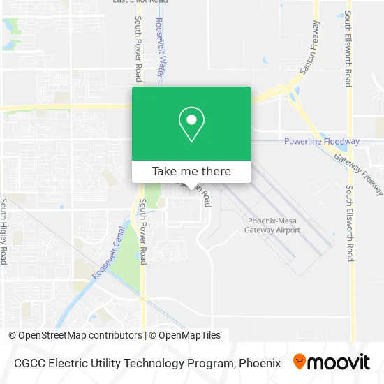 Mapa de CGCC Electric Utility Technology Program