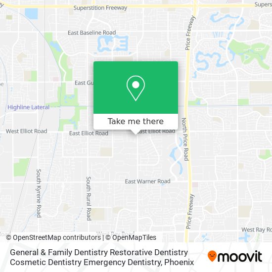 Mapa de General & Family Dentistry Restorative Dentistry Cosmetic Dentistry Emergency Dentistry