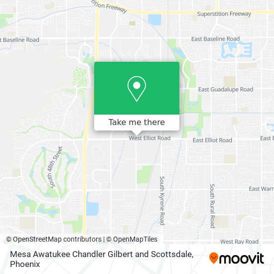 Mesa Awatukee Chandler Gilbert and Scottsdale map