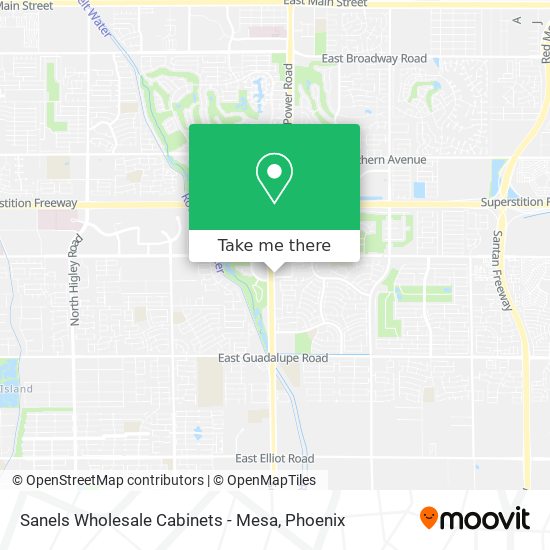 Sanels Wholesale Cabinets - Mesa map