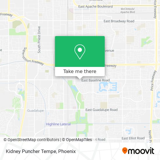 Kidney Puncher Tempe map