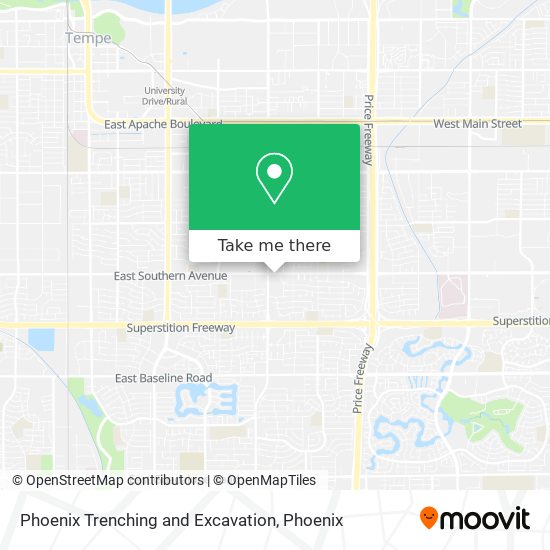 Phoenix Trenching and Excavation map