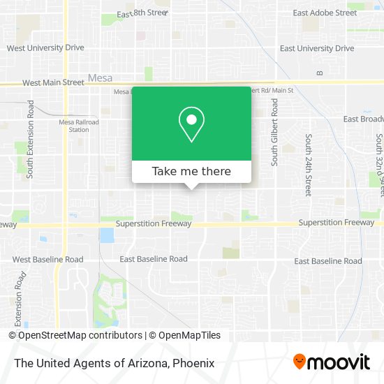 The United Agents of Arizona map