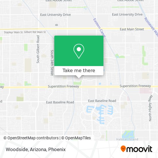 Mapa de Woodside, Arizona