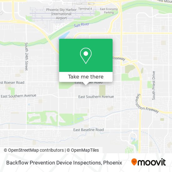 Mapa de Backflow Prevention Device Inspections